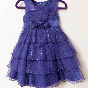 EUC Princess Faith purple tiered party dress